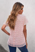 Ruffled Sleeve Swiss Dot T-Shirts